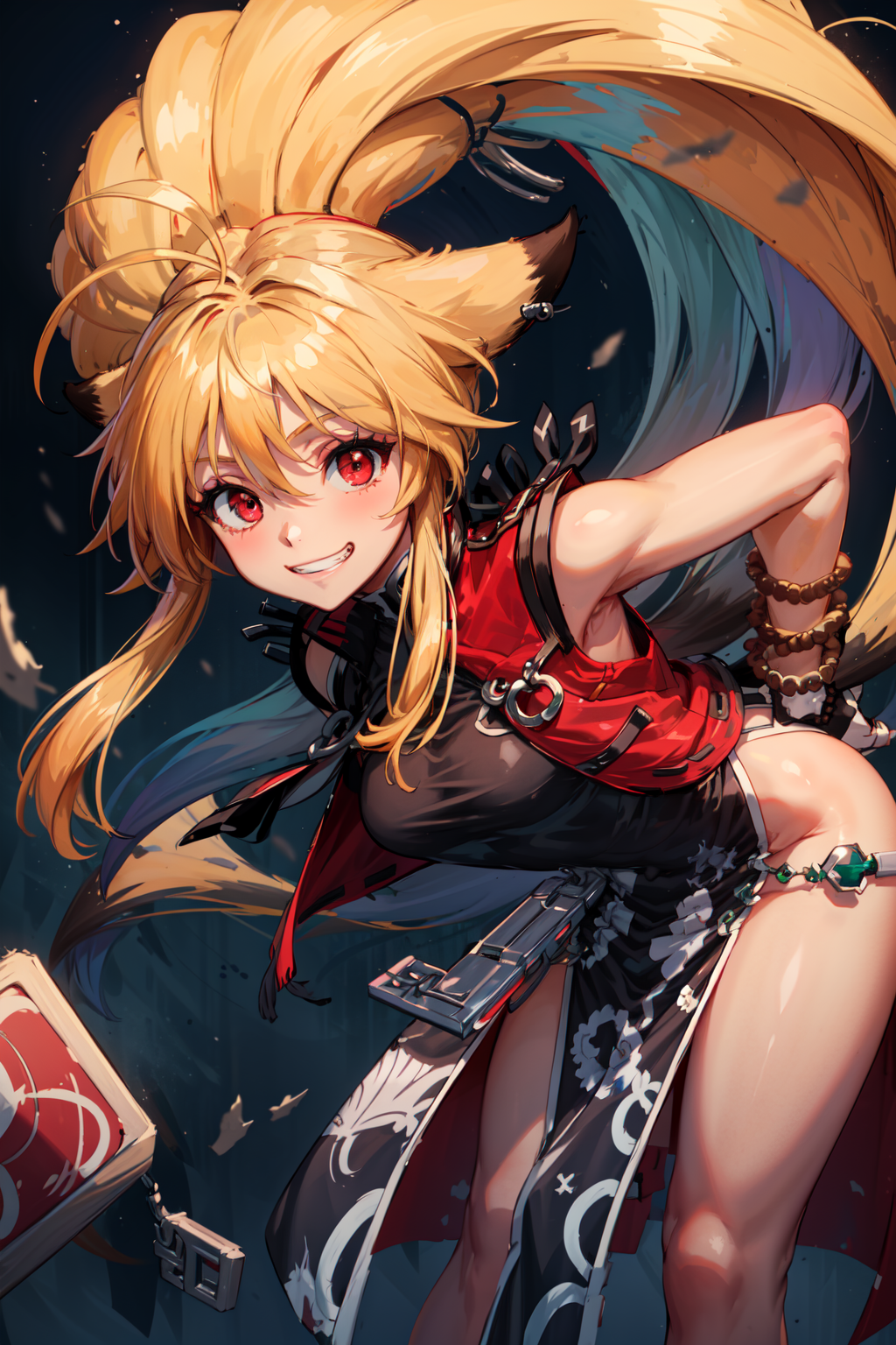 00499-3640130687-masterpiece,best quality,1girl,xiaomu,ahoge,ponytail,fox ears,chinese clothes,china dress,vest,fingerless gloves,jewelry,bracele.png